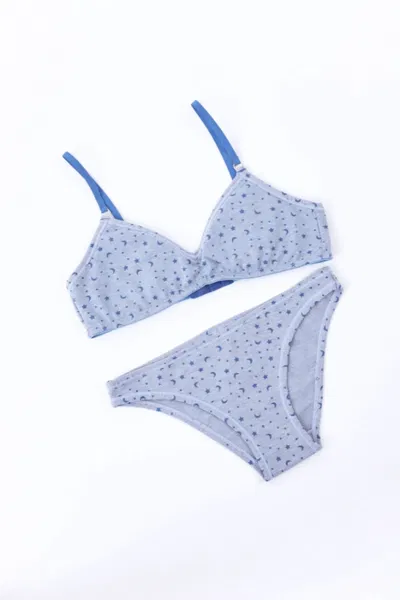 Conjunto top y vedetina 311-68 Celeste Stella Tutta La Frutta
