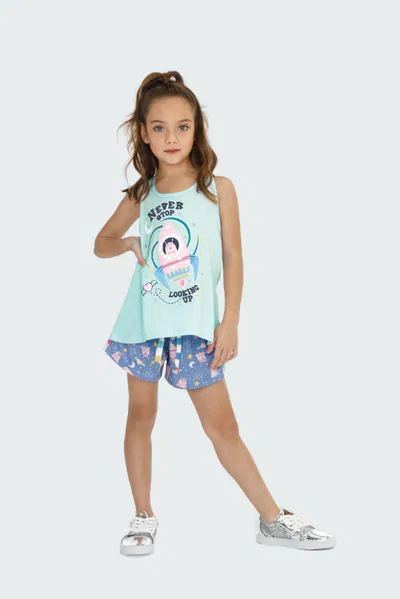 Pijama musculosa y short 11634 So Monster Galaxy So Pink