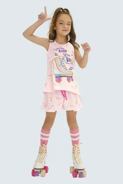 Pijama musculosa y short rosa 11636 So Good Time So Pink