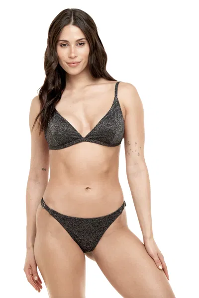 Bikini triangulo con almohadillas y colaless regulable PR50396V25 Silver Promesse