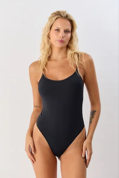 Body microfibra 238-77 Negro Amanda Sweet Lady