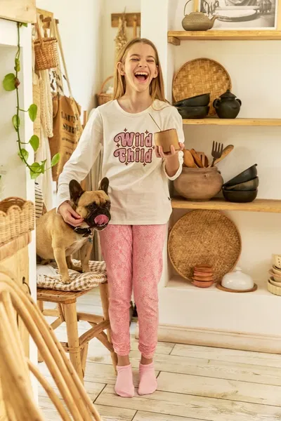 Pijama remera manga larga y pantalon 474-25 Sauvage Tutta La Frutta