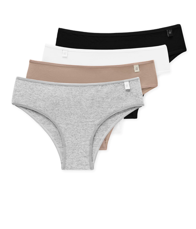 Pack x 4 bombachas tiro corto w3047 Woman Promesse