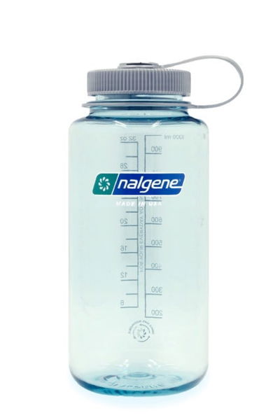 Nalgene 1 Litro Transparente tapa plateada