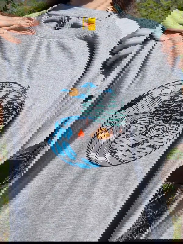Remeras montañeras Gris