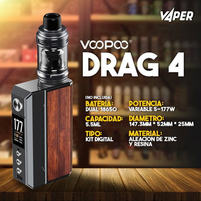 Voopoo Drag 4 Kit (Original) Baterias de Regalo