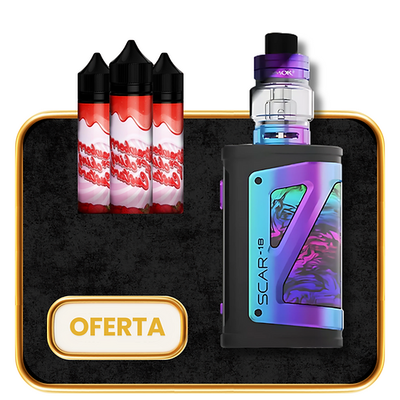 SMOK SCAR 18 + 5 e-liquid + 2 baterías