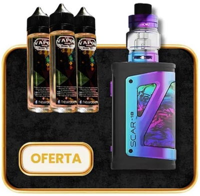 SMOK SCAR 18 + 5 e-liquid + 2 baterías