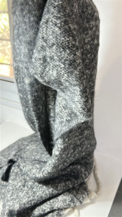 Bufandón Nube gris jaspeado unisex