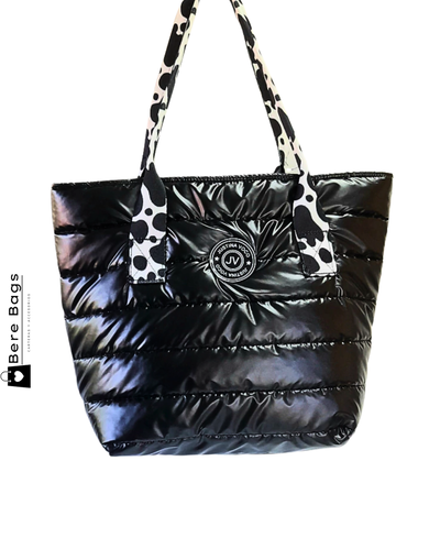 Cartera Totebag negra puffer JV