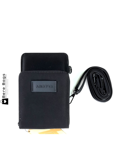 Bandolera phonebag negra Amayra