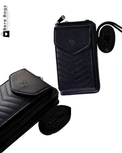 Bandolera phonebag negra Amayra