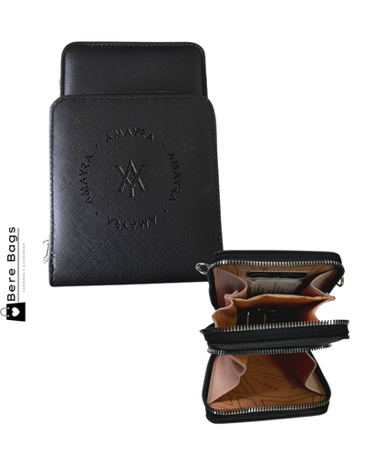 Bandolera phonebag negra Amayra