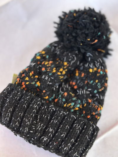 Gorro  de lana con peluche adentro combinado tamaño pequeño