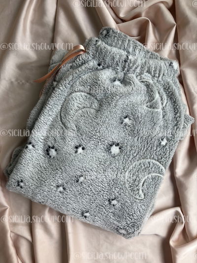 PANTALON POLAR ESTRELLAS GRIS