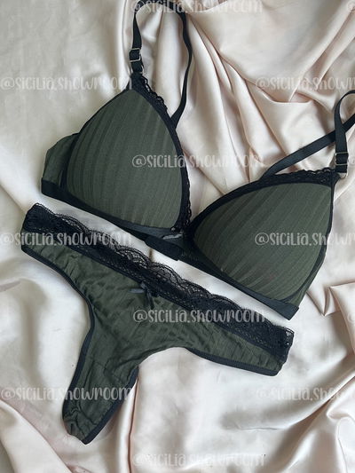 CONJUNTO LETHER VERDE MILITAR