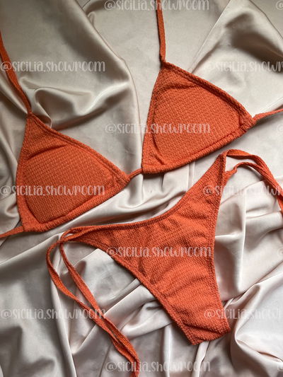 BIKINI LUK NARANJA PASTEL TEXTURADA 