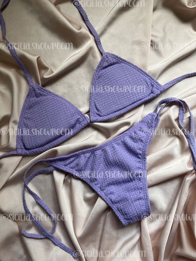 BIKINI LUK LILA TEXTURADA 