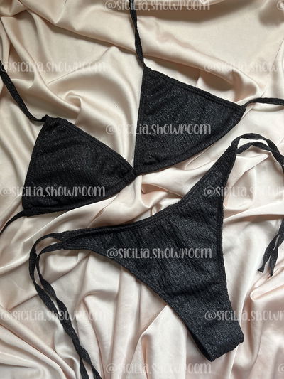 BIKINI BAMBULA BRILLOS NEGRA
