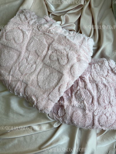 PIJAMA POLAR CORAZONES ROSA