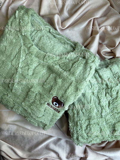 PIJAMA POLAR OSITO VERDE