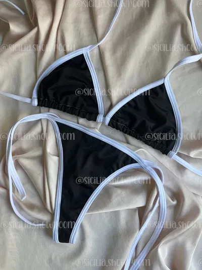 OUTLET BIKINI KEILA NEGRA CON BLANCA T.90