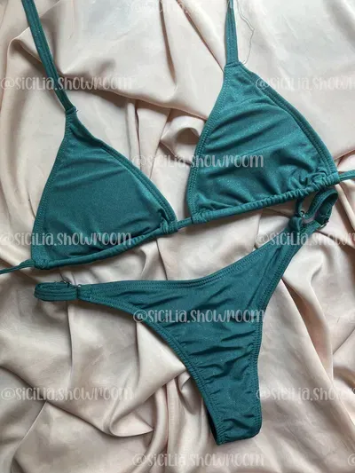 OUTLET BIKINI STELLA VERDE BRILLOS T.100