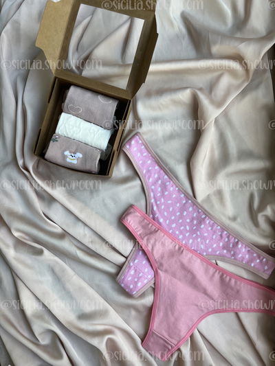 SET REGALO: 2 COLALESS O VEDETINAS ROSAS + 3 PARES DE MEDIAS
