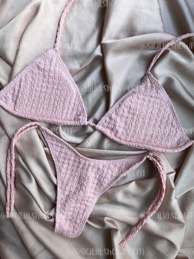 BIKINI ANAHI ROSA TEXTURADA
