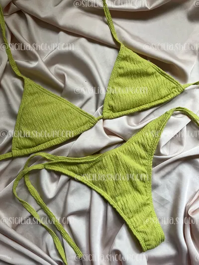 OUTLET BIKINI BAMBULA VERDE BRILLOS T.85