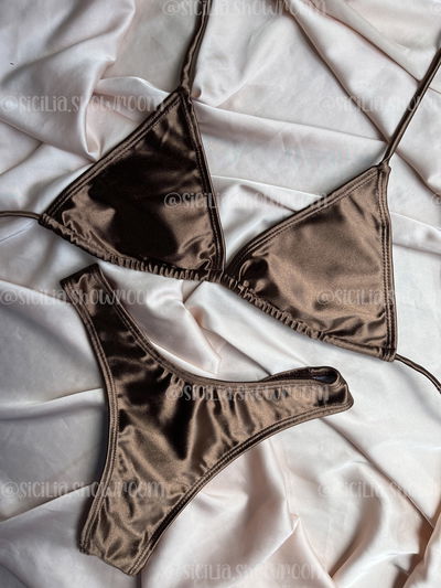 BIKINI SOFIA CHOCOLATE METALIZADA