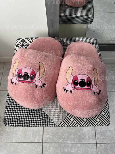 PANTUFLAS STITCH ROSA