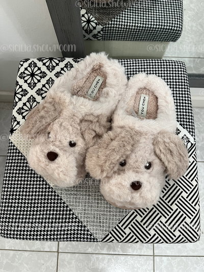 PANTUFLAS PERRITO ROSA