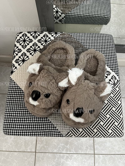 PANTUFLAS KOALA MARRON