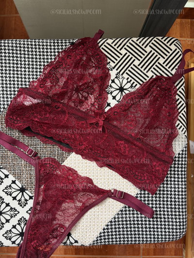 CONJUNTO JAZMIN BORDO