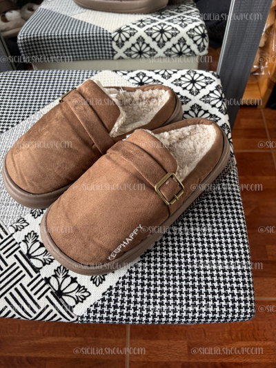 PANTUFLAS HEBILLA CHOCO