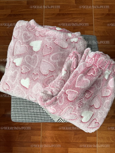PIJAMA UMA CORAZONES ROSA