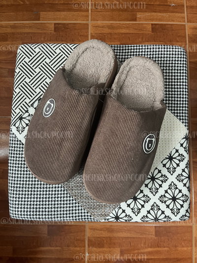 PANTUFLAS OSITO CHOCO