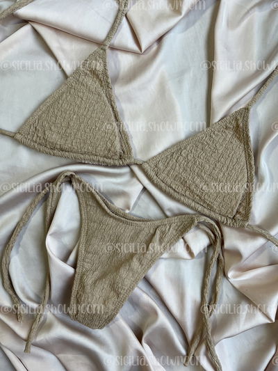 BIKINI PAME TEXTURADA BEIGE