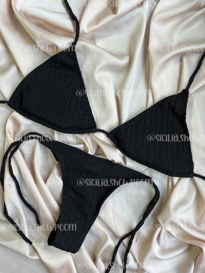 BIKINI PAME NEGRA TEXTURADA