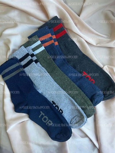 3 PARES DE MEDIAS TENIS RAYAS