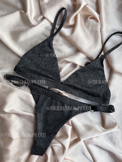 BIKINI COZUMEL BRILLOS NEGRA