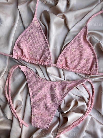 BIKINI FLORES ROSA