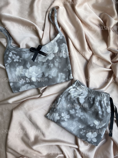 PIJAMA PAOLA FLORES GRIS