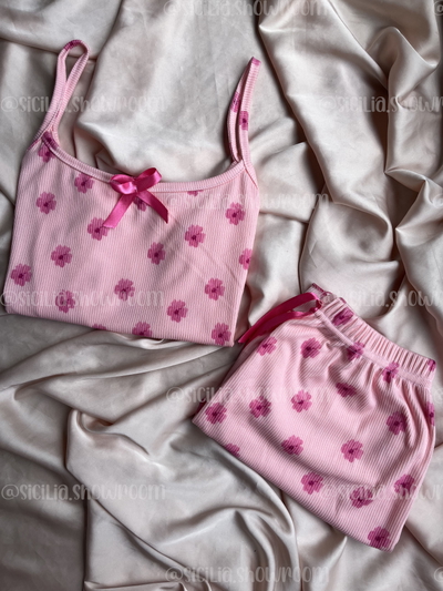 PIJAMA PAOLA FLORES ROSA