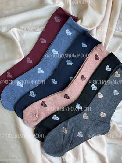 3 PARES DE MEDIAS DE CORAZONES