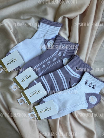 3 PARES DE MEDIAS VIOLETAS