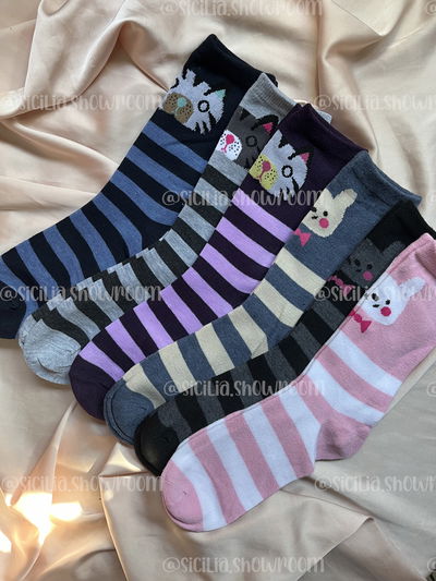 3 PARES DE MEDIAS DE ANIMALES