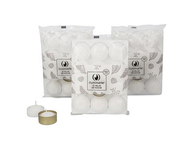 VELAS DE NOCHE BLANCA ILUMINARTE X 12