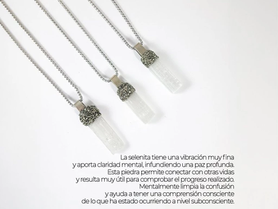 DIJE ALPACA SELENITA CON PIRITA